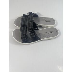 Clarks Breeze Piper H Shoes Womens Size 8 Black Cloudsteppers Slide Sandals New